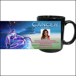 "Personalised Zodiac Mug - Cancer (Jun22 - Jul22) - Click here to View more details about this Product